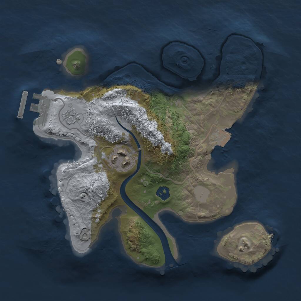 Rust Map: Procedural Map, Size: 2200, Seed: 815594662, 4 Monuments