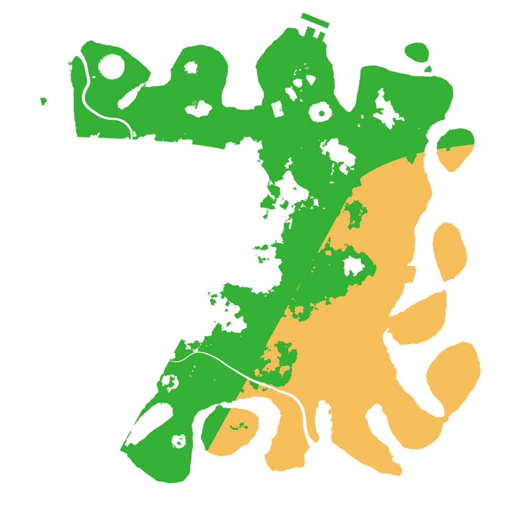 Biome Rust Map: Procedural Map, Size: 3600, Seed: 4563