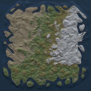 Thumbnail Rust Map: Procedural Map, Size: 6000, Seed: 32516, 18 Monuments