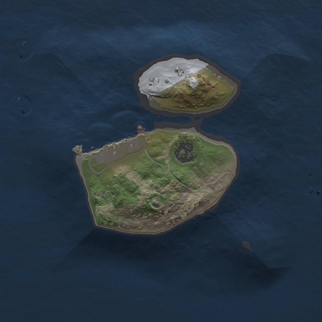 Rust Map: Procedural Map, Size: 1500, Seed: 34535345, 4 Monuments
