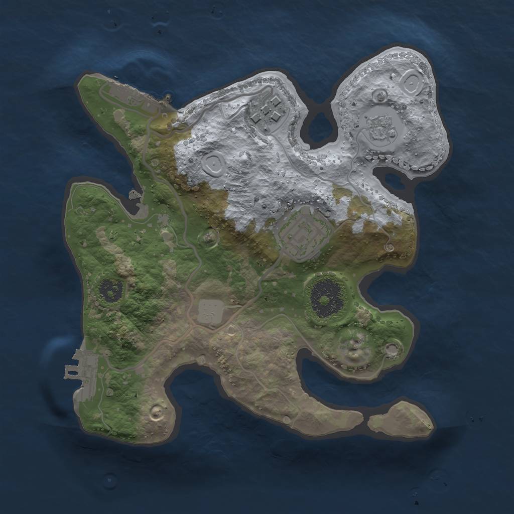 Rust Map: Procedural Map, Size: 2200, Seed: 69, 8 Monuments