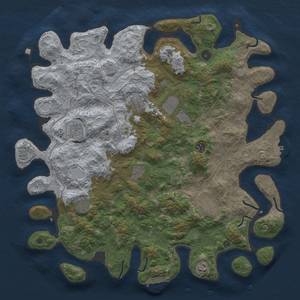 Thumbnail Rust Map: Procedural Map, Size: 4500, Seed: 42589, 16 Monuments