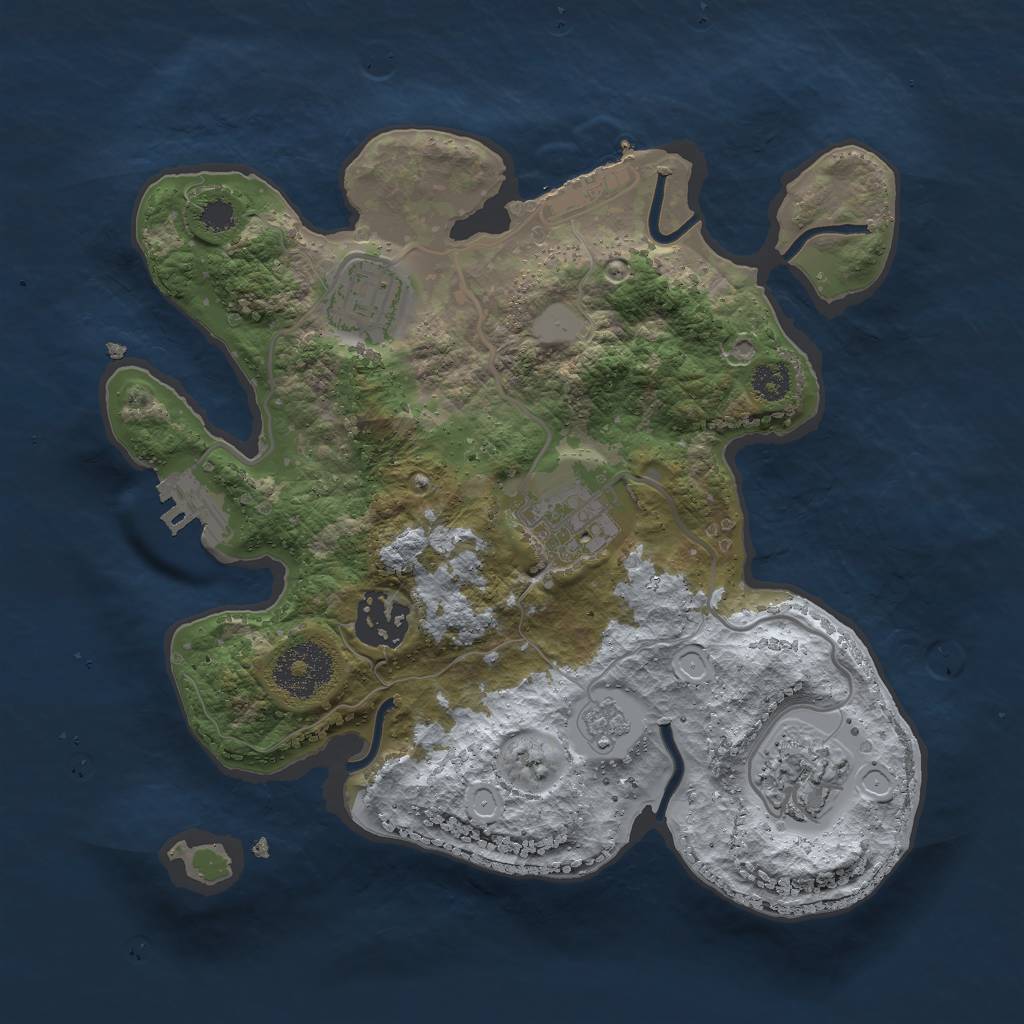 Rust Map: Procedural Map, Size: 2700, Seed: 1547743516, 10 Monuments