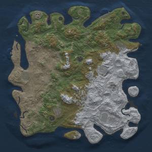 Thumbnail Rust Map: Procedural Map, Size: 4500, Seed: 1876019829, 18 Monuments