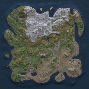 Thumbnail Rust Map: Procedural Map, Size: 4500, Seed: 976, 18 Monuments