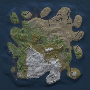 Thumbnail Rust Map: Procedural Map, Size: 3400, Seed: 1079545296, 14 Monuments