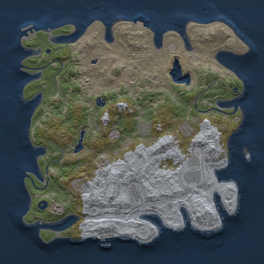 Rust Map: Procedural Map, Size: 4250, Seed: 6206, 15 Monuments