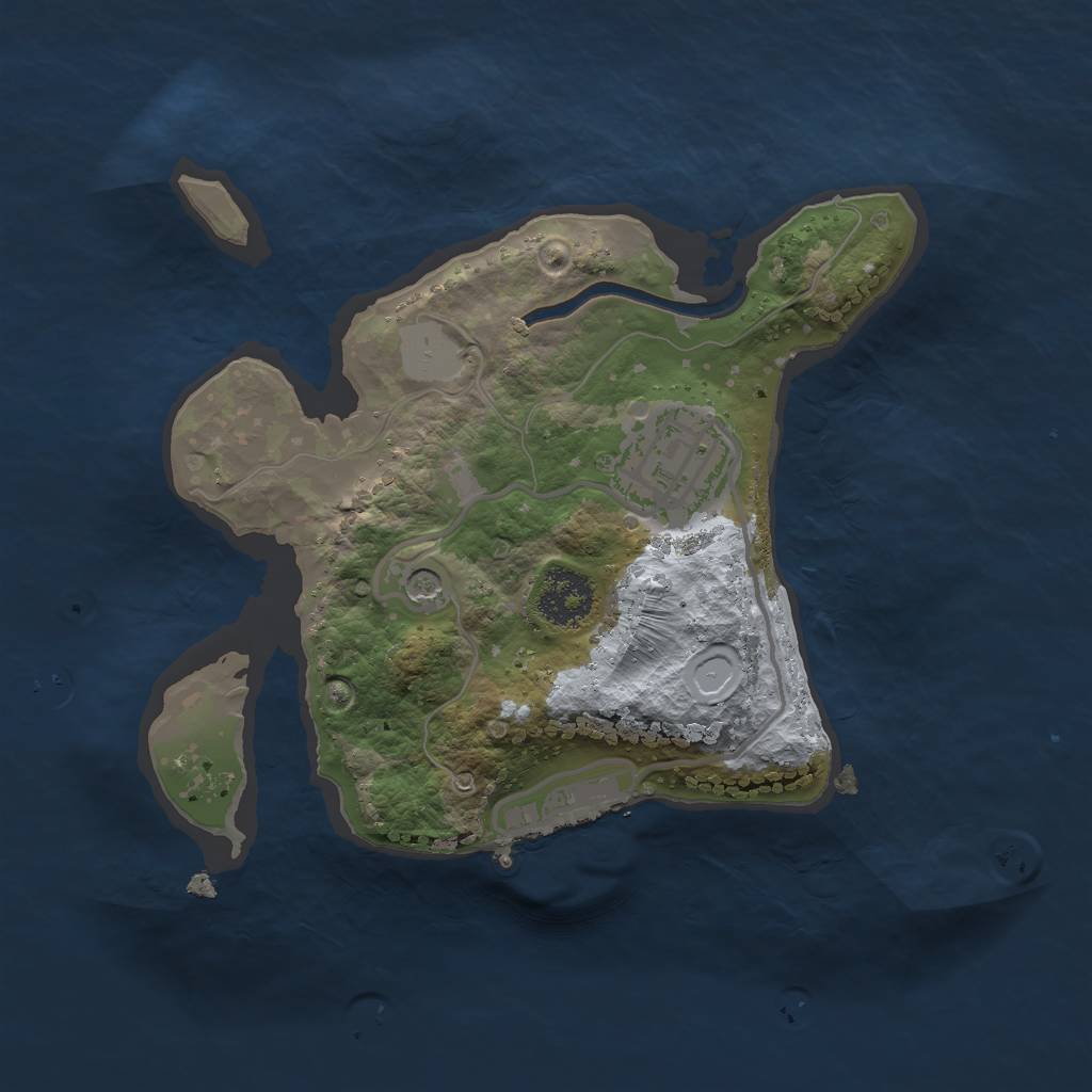 Rust Map: Procedural Map, Size: 2000, Seed: 893764968, 6 Monuments