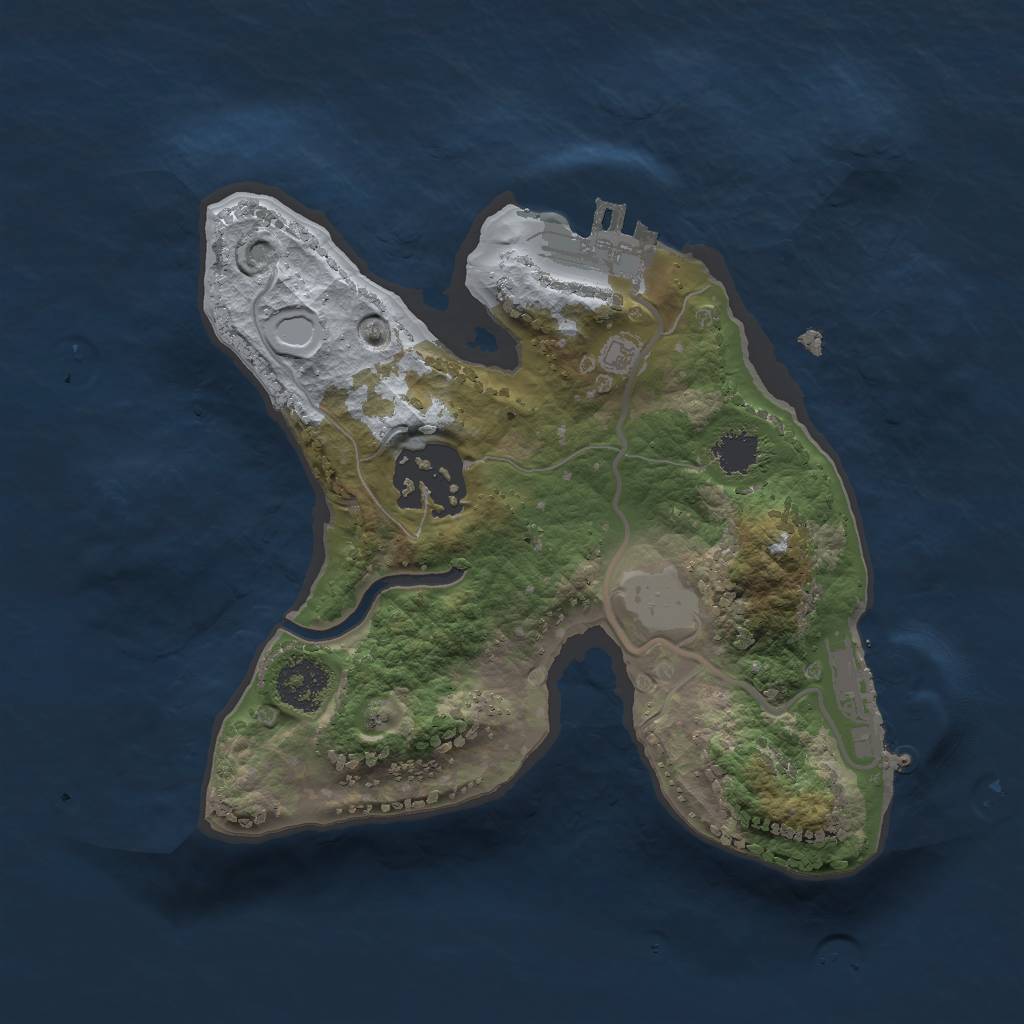 Rust Map: Procedural Map, Size: 2000, Seed: 541289, 6 Monuments