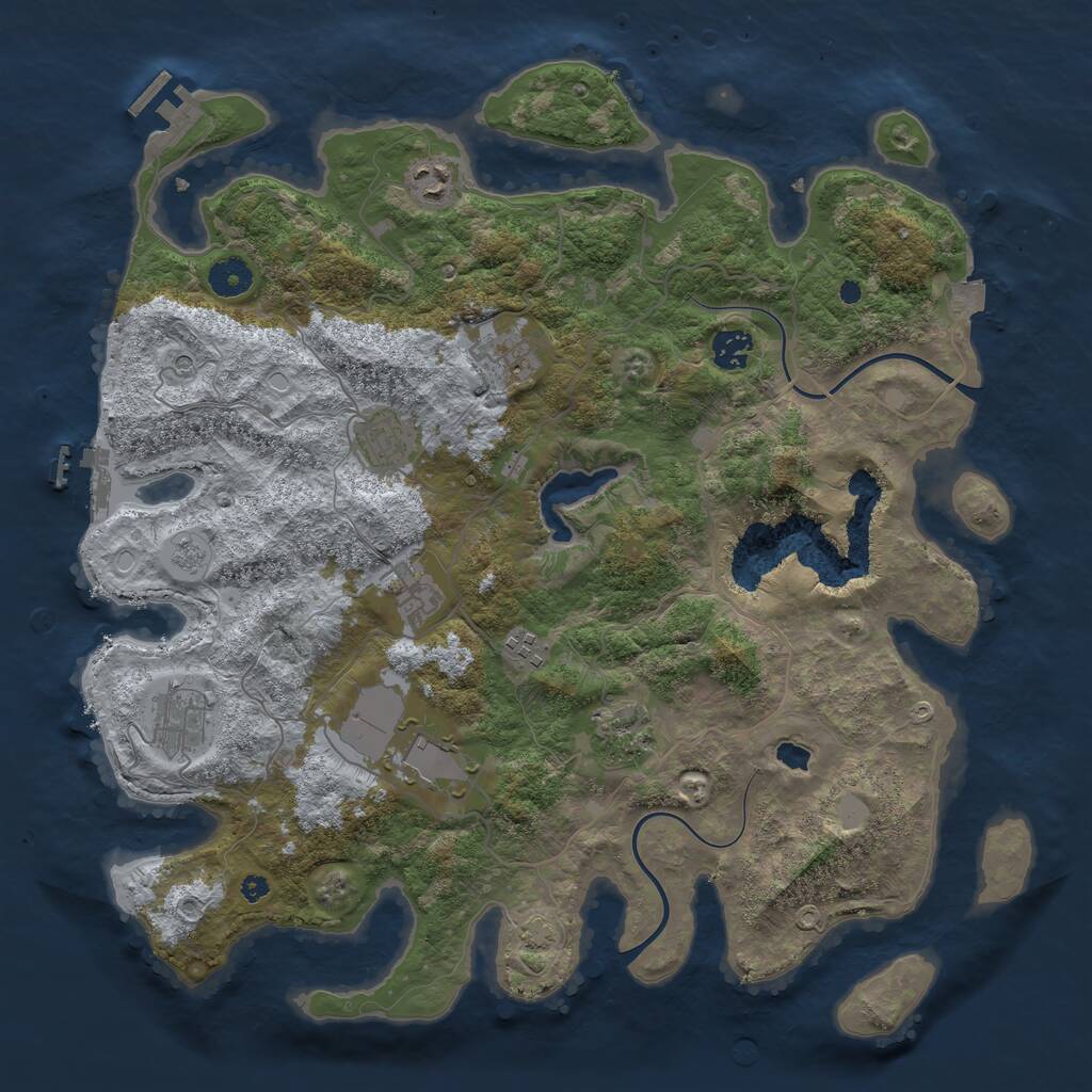 Rust Map: Procedural Map, Size: 4000, Seed: 1549045589, 15 Monuments
