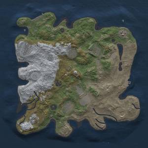 Thumbnail Rust Map: Procedural Map, Size: 3500, Seed: 851489183, 17 Monuments