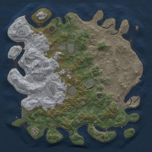 Thumbnail Rust Map: Procedural Map, Size: 4500, Seed: 3022023, 17 Monuments