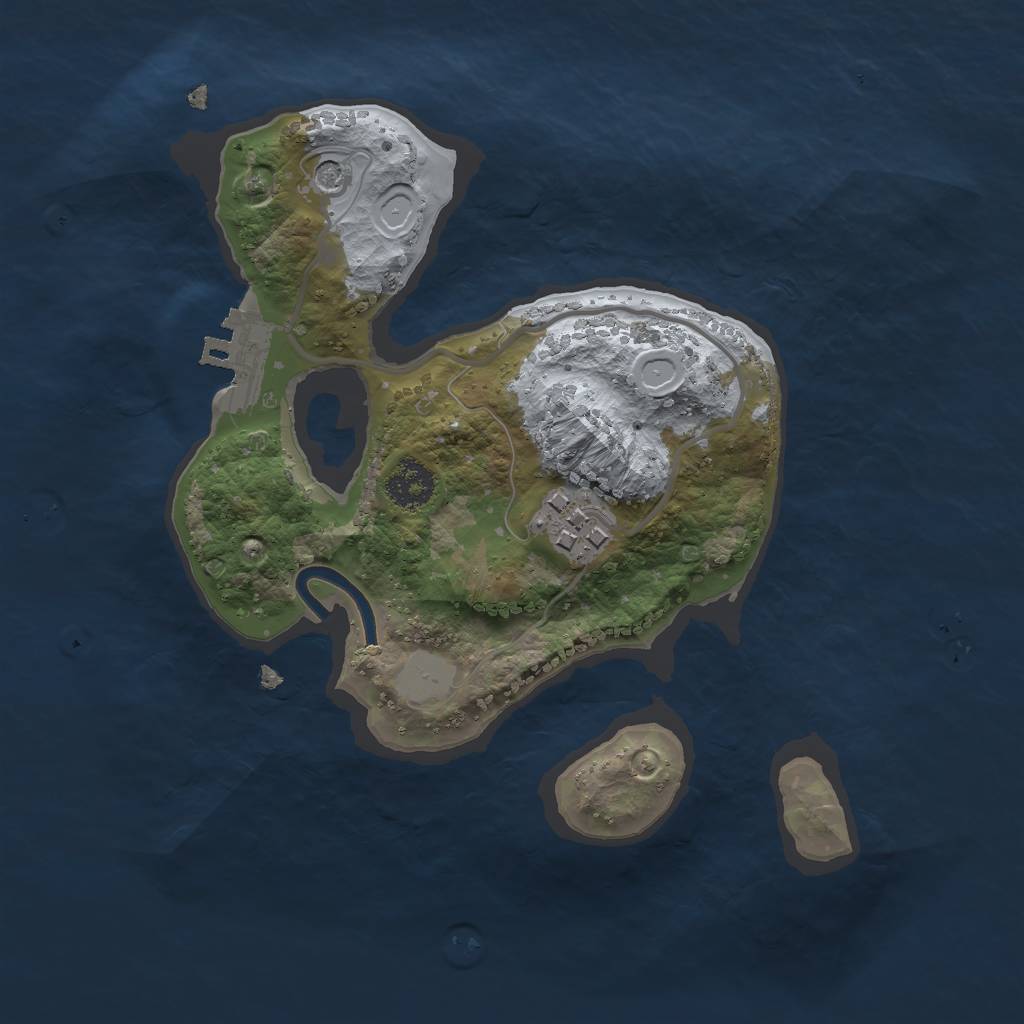 Rust Map: Procedural Map, Size: 2200, Seed: 2963407, 6 Monuments