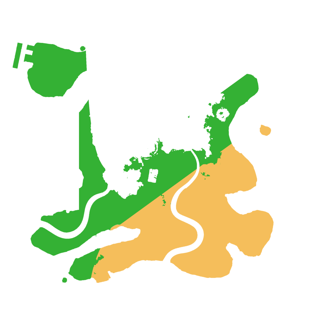 Biome Rust Map: Procedural Map, Size: 2500, Seed: 48566