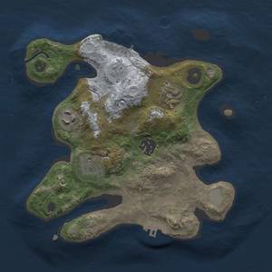 Thumbnail Rust Map: Procedural Map, Size: 2500, Seed: 48566, 10 Monuments