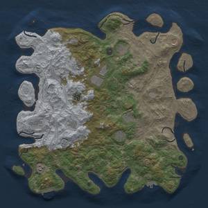 Thumbnail Rust Map: Procedural Map, Size: 4500, Seed: 1911762110, 18 Monuments