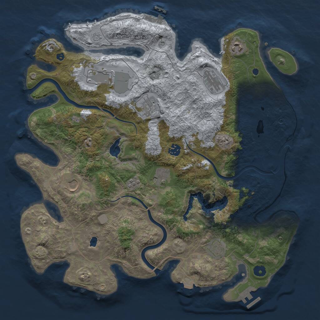 Rust Map: Procedural Map, Size: 4000, Seed: 8880196, 15 Monuments