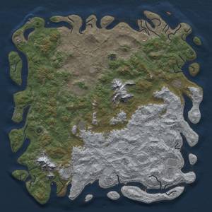 Thumbnail Rust Map: Procedural Map, Size: 6000, Seed: 997553106, 18 Monuments