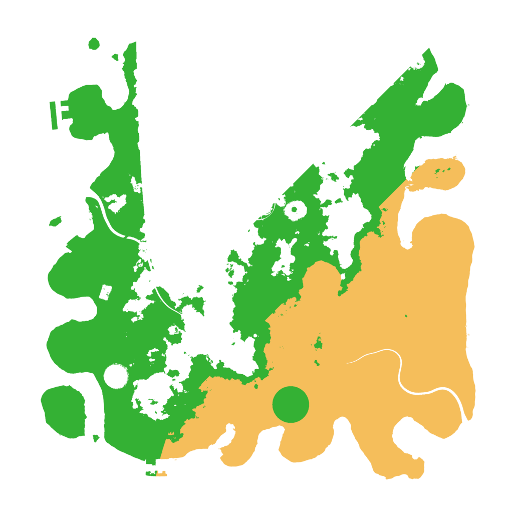 Biome Rust Map: Procedural Map, Size: 3700, Seed: 202308