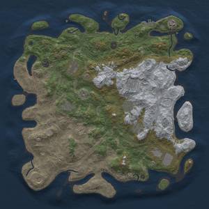 Thumbnail Rust Map: Procedural Map, Size: 4500, Seed: 54969, 18 Monuments