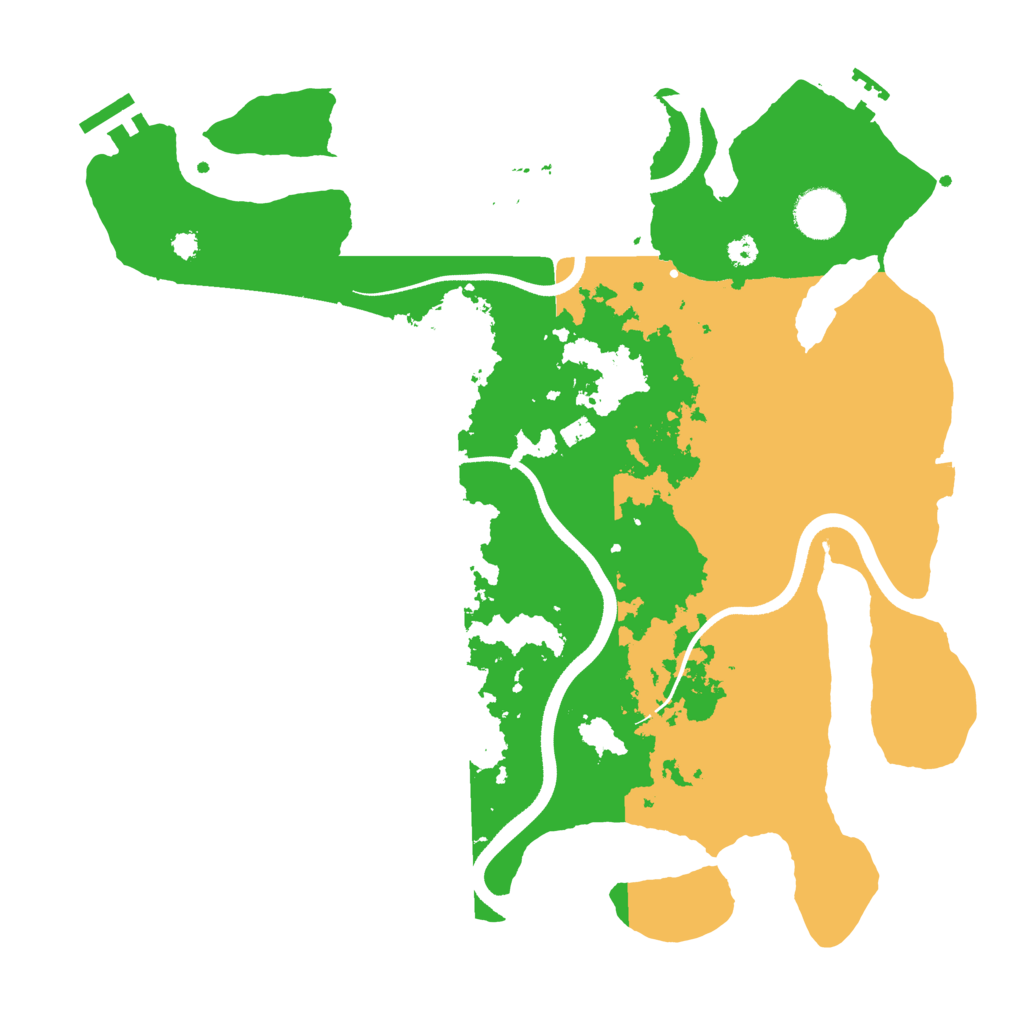 Biome Rust Map: Procedural Map, Size: 3500, Seed: 78154