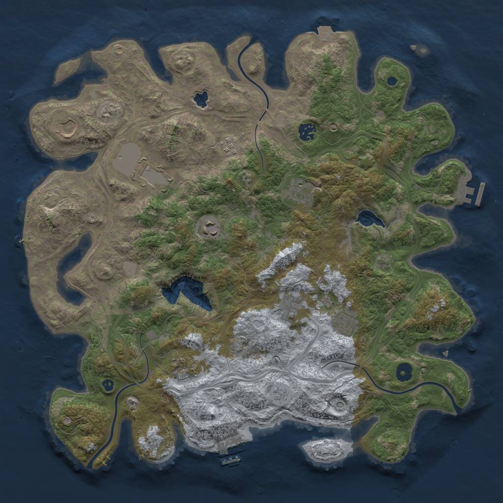 Rust Map: Procedural Map, Size: 4250, Seed: 189369935, 15 Monuments
