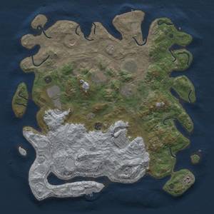 Thumbnail Rust Map: Procedural Map, Size: 4300, Seed: 342976621, 16 Monuments