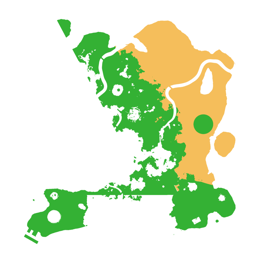 Biome Rust Map: Procedural Map, Size: 3500, Seed: 207757