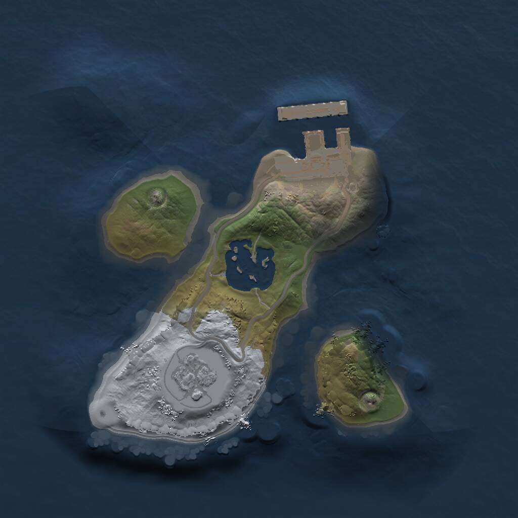 Rust Map: Procedural Map, Size: 1500, Seed: 19401991, 4 Monuments