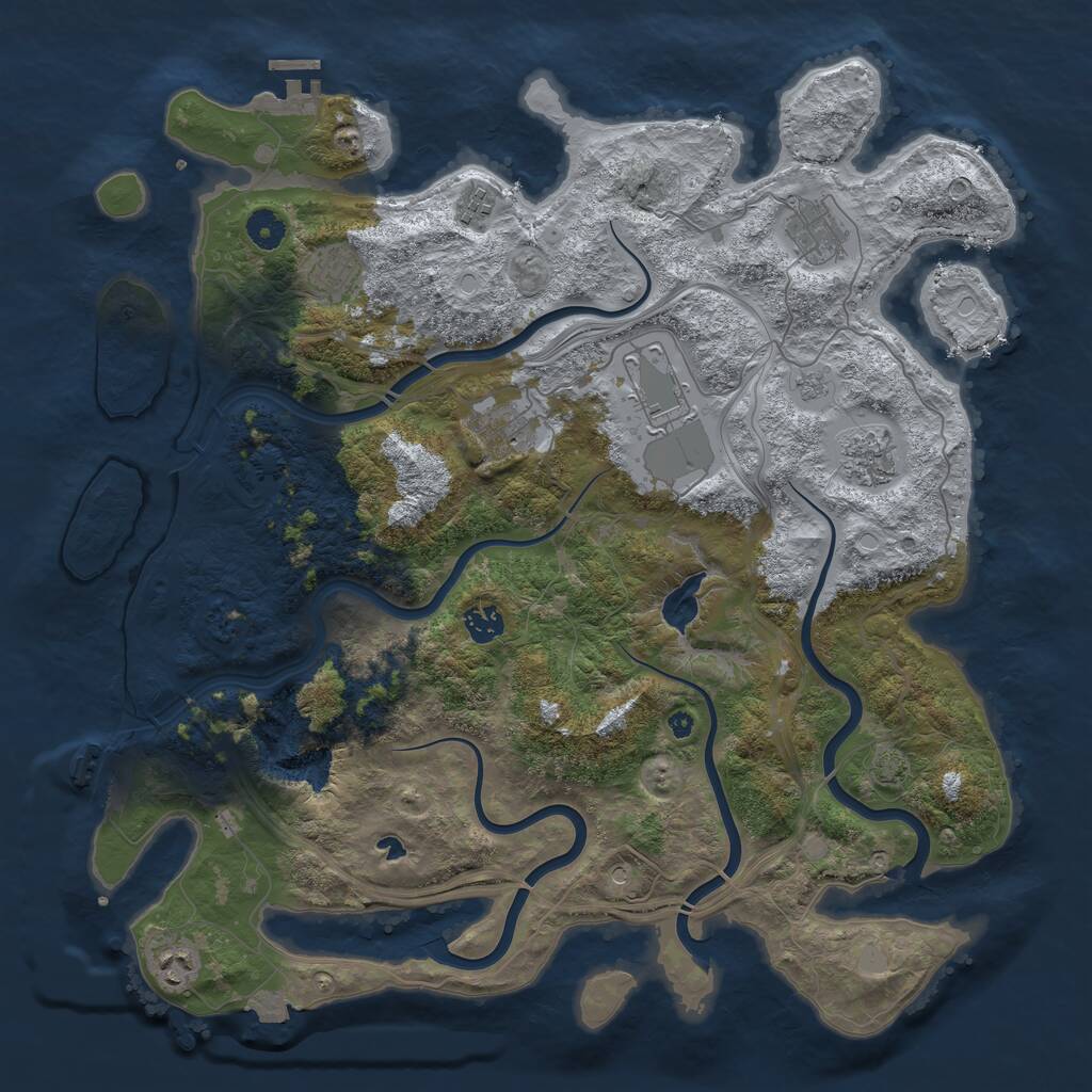 Rust Map: Procedural Map, Size: 4250, Seed: 87502013, 14 Monuments