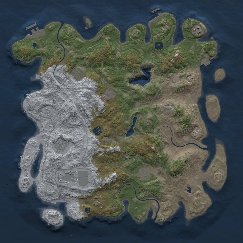 Rust Map: Procedural Map, Size: 4250, Seed: 8022023, 15 Monuments