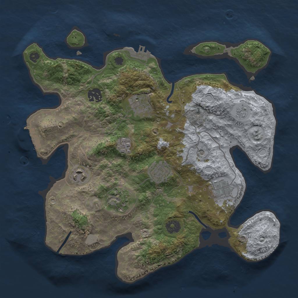 Rust Map: Procedural Map, Size: 3100, Seed: 948098100, 14 Monuments