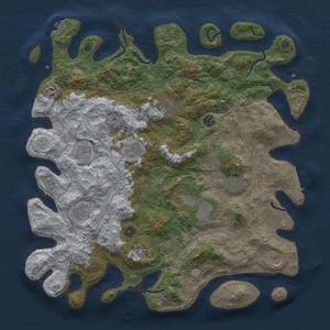 Thumbnail Rust Map: Procedural Map, Size: 4500, Seed: 1647363040, 18 Monuments