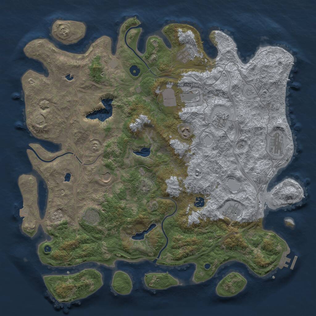 Rust Map: Procedural Map, Size: 4500, Seed: 15193, 15 Monuments