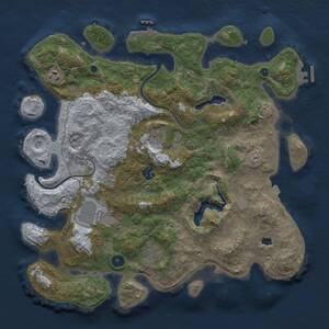 Thumbnail Rust Map: Procedural Map, Size: 4000, Seed: 65000, 12 Monuments