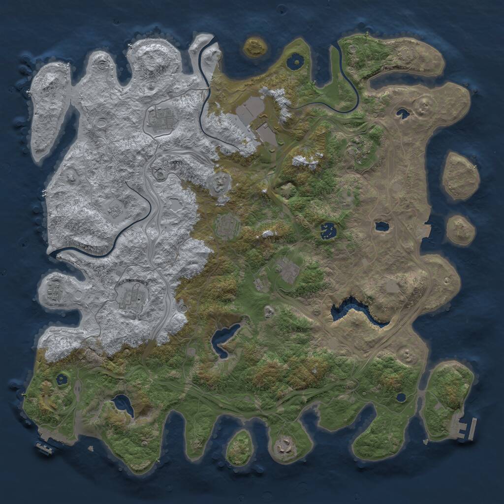 Rust Map: Procedural Map, Size: 4500, Seed: 35524084, 15 Monuments