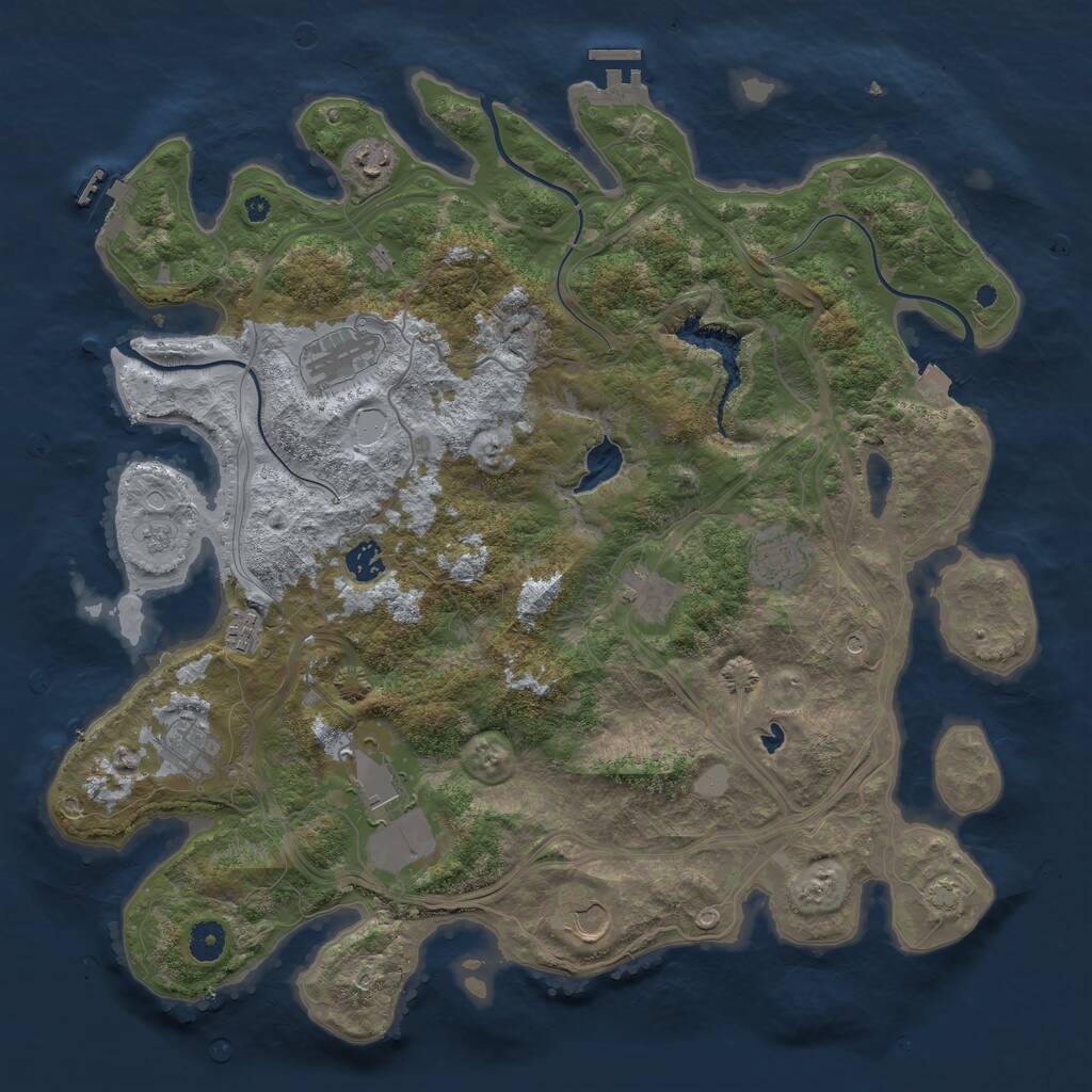 Rust Map: Procedural Map, Size: 4250, Seed: 1251056800, 15 Monuments