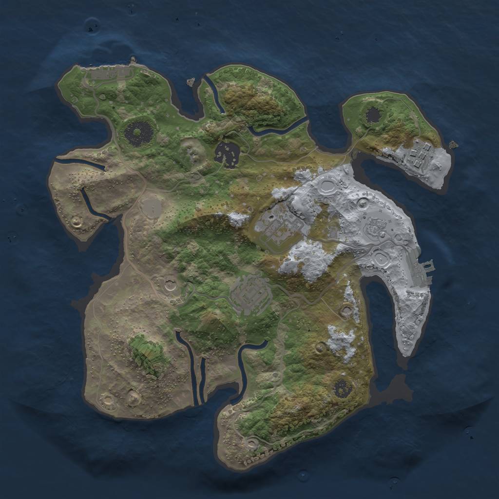 Rust Map: Procedural Map, Size: 2800, Seed: 948098100, 11 Monuments