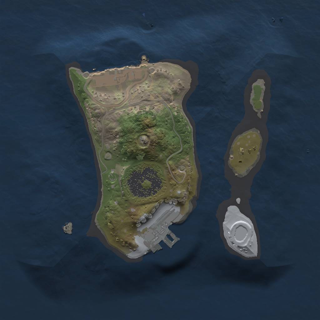 Rust Map: Procedural Map, Size: 1500, Seed: 1523451206, 5 Monuments