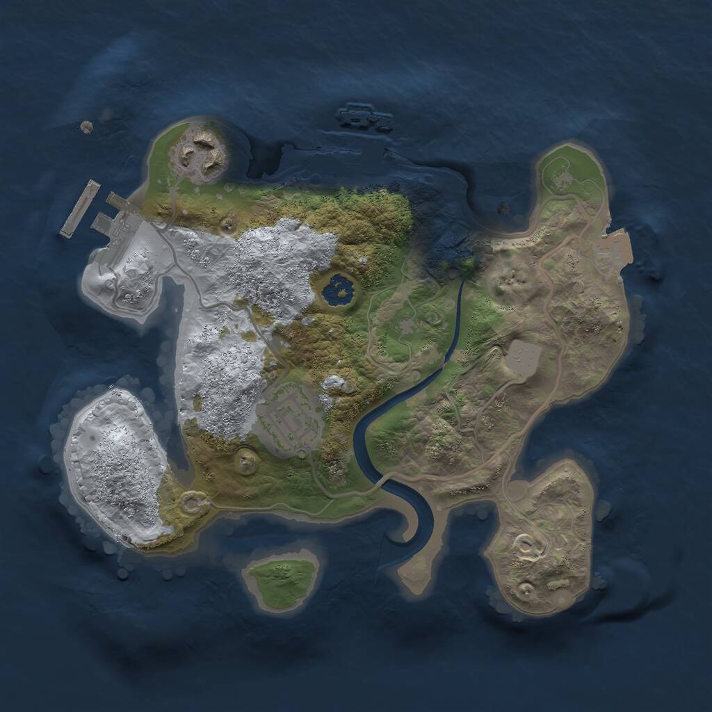 Rust Map: Procedural Map, Size: 2300, Seed: 82146338, 5 Monuments