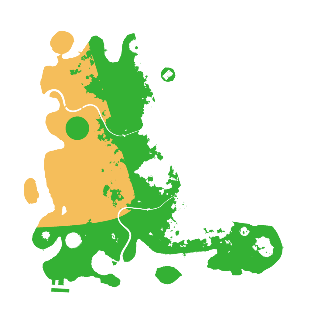 Biome Rust Map: Procedural Map, Size: 3500, Seed: 151551487
