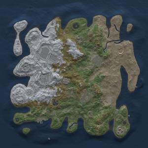 Thumbnail Rust Map: Procedural Map, Size: 3650, Seed: 1644561238, 16 Monuments