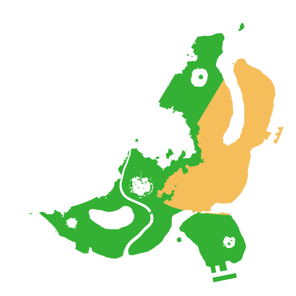 Biome Rust Map: Procedural Map, Size: 2500, Seed: 2022023