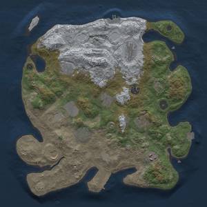 Thumbnail Rust Map: Procedural Map, Size: 3500, Seed: 694109760, 18 Monuments