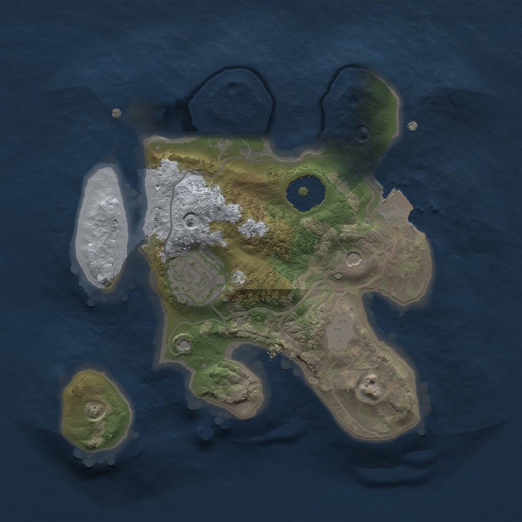 Rust Map: Procedural Map, Size: 2150, Seed: 2, 3 Monuments