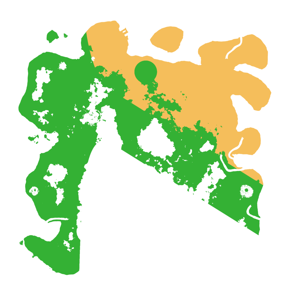 Biome Rust Map: Procedural Map, Size: 3500, Seed: 34343
