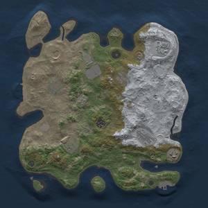 Thumbnail Rust Map: Procedural Map, Size: 3500, Seed: 657299193, 17 Monuments