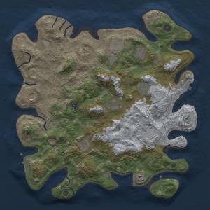 Thumbnail Rust Map: Procedural Map, Size: 4000, Seed: 1951555740, 17 Monuments