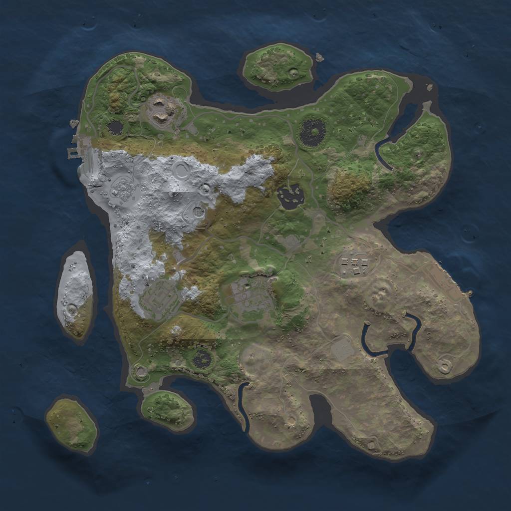 Rust Map: Procedural Map, Size: 2850, Seed: 2, 12 Monuments