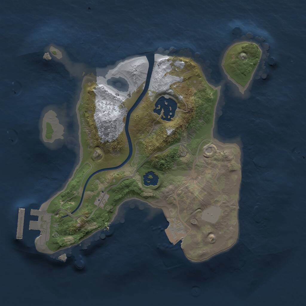 Rust Map: Procedural Map, Size: 2000, Seed: 893764969, 3 Monuments